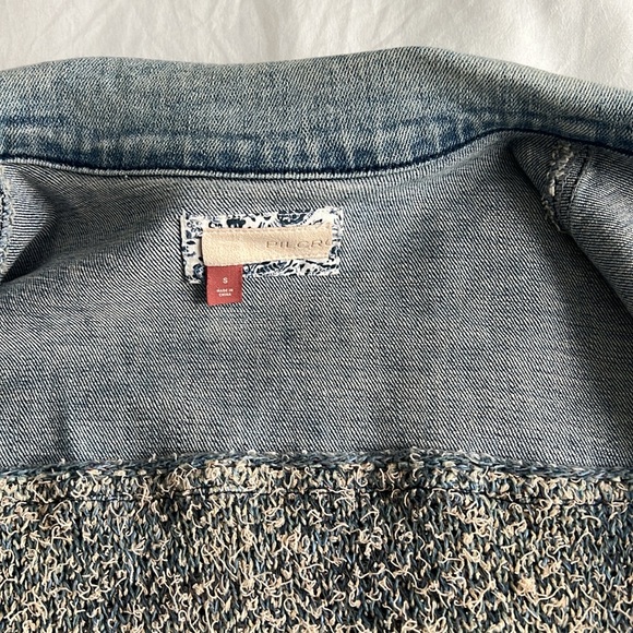 Pilcro bohemian/vintage style denim-knit jacket small - Picture 10 of 15